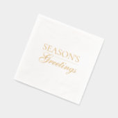 Happy New Year Merry Christmas Holiday Season 箔ナプキン (左)