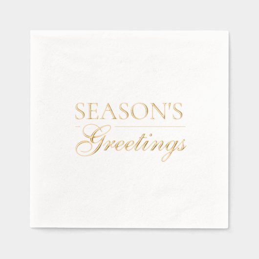 Happy New Year Merry Christmas Holiday Season 箔ナプキン (正面)