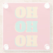 Happy New Year Merry Christmas Holiday Season HoHo ガラスコースター (裏面)