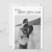 Happy New Year Modern Chic Family 4 Photos Collage シーズンカード (正面)