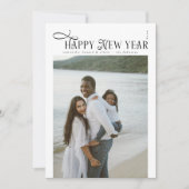 Happy New Year Modern Chic Family 4 Photos Collage シーズンカード (正面)