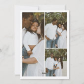 Happy New Year Modern Chic Family 4 Photos Collage シーズンカード (裏面)