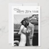 Happy New Year Modern Chic Stylish Photo Collage シーズンカード (正面)