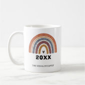 Happy New Year Mug Personalized Family Name custom コーヒーマグカップ (左)