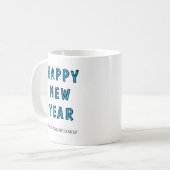 Happy New Year Mug Personalized Family Name custom コーヒーマグカップ (正面左)