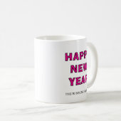 Happy New Year Mug Personalized Family Name custom コーヒーマグカップ (正面右)