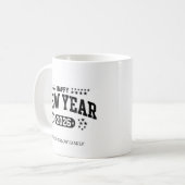 Happy New Year Mug Personalized Family Name custom コーヒーマグカップ (正面左)