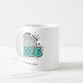 Happy New Year Mug Personalized Family Name custom コーヒーマグカップ (正面左)