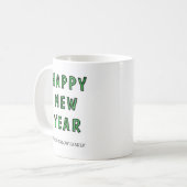Happy New Year Mug Personalized Family Name custom コーヒーマグカップ (正面左)