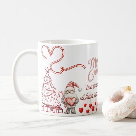Happy New Year Mug – Premium Celebration Design コーヒーマグカップ (ドーナツ)