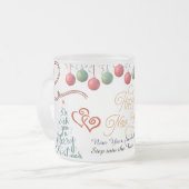 Happy New Year Mug – Premium Celebration design フロストグラスマグカップ (正面左)