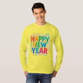 Happy New Year — Multicolour Confetti Celebration  Tシャツ (正面フル)