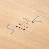 Happy new year name message gray simple holiday  アクリル招待状 (レイダウン)