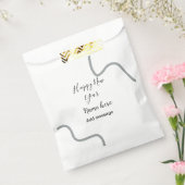 Happy new year name message gray simple holiday  フェイバーバッグ (封をした状態)