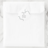 Happy new year name message gray simple holiday  ラウンドシール (バッグ)