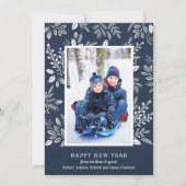Happy New Year Navy Blue写真 シーズンカード (正面)