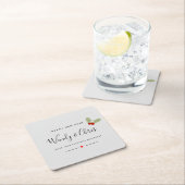 Happy New YEAR neighbor スクエアペーパーコースター (インサイチュ)