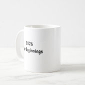 Happy New Year ✨ New Beginnings Mug コーヒーマグカップ (正面左)