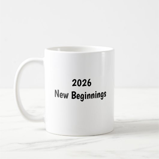 Happy New Year ✨ New Beginnings Mug コーヒーマグカップ (左)