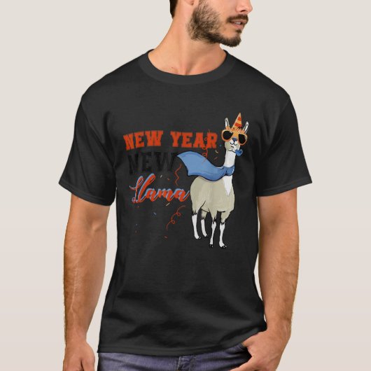 Happy New Year New Llama New Years Eve New Year Ev Tシャツ (正面)