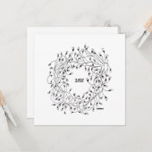 Happy New Year, New Year Greeting カード (正面/裏面インサイチュ)