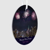 Happy New Year New York Customizable Ornament  オーナメント (正面)