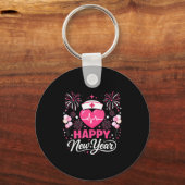 Happy New Year Nurse Crew Heartbeat Medical Celebr キーホルダー (正面)