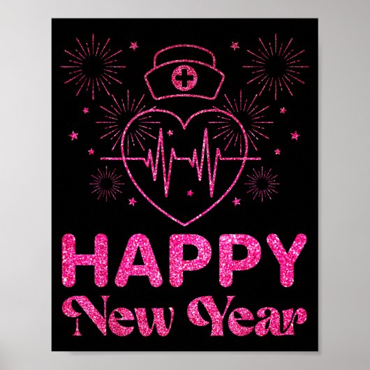 Happy New Year Nurse Crew Heartbeat New Years Eve  ポスター (正面)