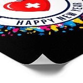 Happy New Year Nurse Shirt Cute Nk Heartbeat Medic ポスター (角)