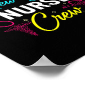 Happy New Year Nurse Shirt, Fireworks Stethoscope  ポスター (角)