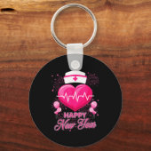 Happy New Year Nurses Heartbeat New Years Eve Part キーホルダー (正面)