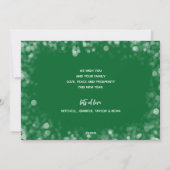 Happy New Year on Green写真数々の シーズンカード (裏面)