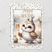 Happy New Year Owl 案内状 (正面/裏面)