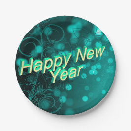 Happy New Year Paper Plate – Festive Party Tablewa ペーパープレート