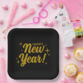 Happy New Year Paper Plates ペーパープレート (パーティー)