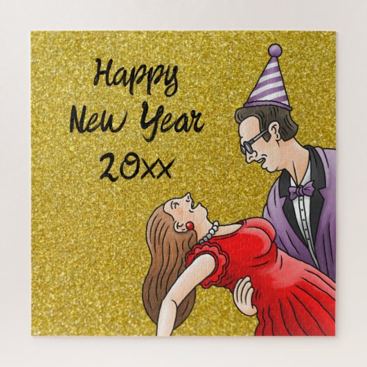 Happy New Year Party ジグソーパズル (縦)