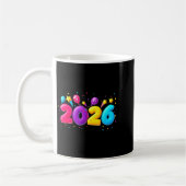 Happy New Year Party 2026 Ballon Family Matching M コーヒーマグカップ (左)