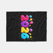 Happy New Year Party 2026 Ballon Family Matching M フリースブランケット (正面(横))