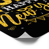 Happy New Year Party 2026 Ballon Family Matching M ポスター (角)