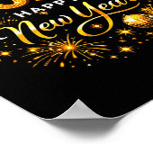 Happy New Year Party 2026 Ballon Family Matching M ポスター (角)