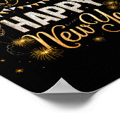 Happy New Year Party 2026 Ballon Family Matching M ポスター (角)