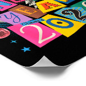 Happy New Year Party 2026 Ballon Family Matching M ポスター (角)