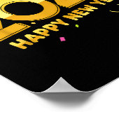 Happy New Year Party 2026 Ballon Family Matching M ポスター (角)