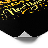 Happy New Year Party 2026 Ballon Family Matching M ポスター (角)