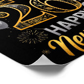 Happy New Year Party 2026 Family Matching Balloon ポスター (角)