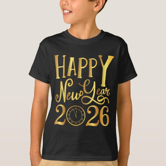Happy New Year Party 2026 Family Matching  Tシャツ (正面)