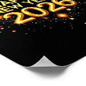 Happy New Year Party 2026 Funny Balloon Family Mat ポスター (角)