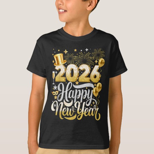 Happy New Year Party 2026 Nye Funny Family Matchin Tシャツ (正面)