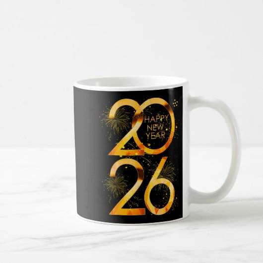 Happy New Year Party Supplies 2026 Family Matching コーヒーマグカップ (右)