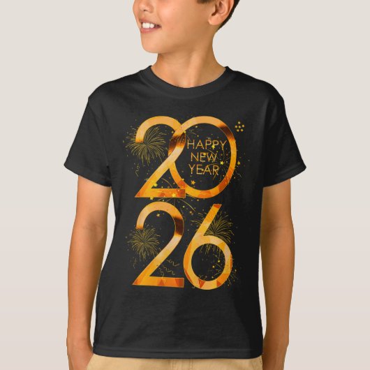 Happy New Year Party Supplies 2026 Family Matching Tシャツ (正面)